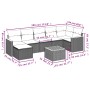 8-teiliges Gartensofa-Set mit schwarzen Polstern aus synthetischem Rattan. von , Gartensets - Ref: Foro24-3258598, Preis: 458...