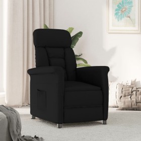 Sillón reclinable de piel de ante sintético negro de , Sillones - Ref: Foro24-289768, Precio: 190,51 €, Descuento: %