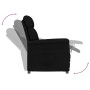 Sillón reclinable de piel de ante sintético negro de , Sillones - Ref: Foro24-289768, Precio: 183,10 €, Descuento: %