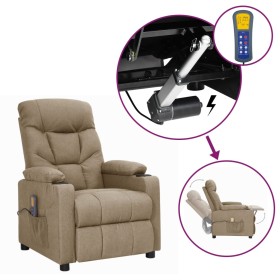 Sillón de masaje elevable tela gris taupé by , Electric massage chairs - Ref: Foro24-3093475, Price: 252,38 €, Discount: %