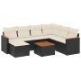 8-teiliges Gartensofa-Set mit schwarzen Polstern aus synthetischem Rattan. von , Gartensets - Ref: Foro24-3258612, Preis: 458...