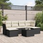 Garten-Essgruppe 7-teilig mit schwarzen Polstern aus synthetischem Rattan von , Gartensets - Ref: Foro24-3249855, Preis: 430,...