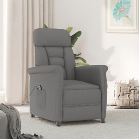 Dark gray synthetic suede electric reclining armchair by , Armchairs - Ref: Foro24-3073587, Price: 234,15 €, Discount: %