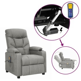 Sillón de masaje elevable tela gris claro by , Electric massage chairs - Ref: Foro24-3093467, Price: 252,38 €, Discount: %