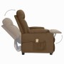 Sillón de masaje elevable de tela marrón by , Electric massage chairs - Ref: Foro24-3093471, Price: 252,38 €, Discount: %