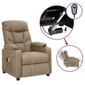 Sillón de masaje eléctrico tela gris taupé by , Electric massage chairs - Ref: Foro24-3098835, Price: 218,47 €, Discount: %