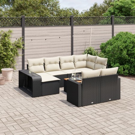 Set de sofás de jardín 11 pzas y cojines ratán sintético negro by , Modular outdoor sofas - Ref: Foro24-3261306, Price: 583,6...