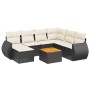 8-teiliges Gartensofa-Set mit schwarzen Polstern aus synthetischem Rattan. von , Gartensets - Ref: Foro24-3257449, Preis: 493...