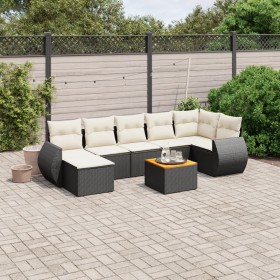 8-teiliges Gartensofa-Set mit schwarzen Polstern aus synthetischem Rattan. von , Gartensets - Ref: Foro24-3257442, Preis: 505...