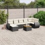 8-teiliges Gartensofa-Set mit schwarzen Polstern aus synthetischem Rattan. von , Gartensets - Ref: Foro24-3257442, Preis: 484...