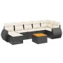 8-teiliges Gartensofa-Set mit schwarzen Polstern aus synthetischem Rattan. von , Gartensets - Ref: Foro24-3257442, Preis: 484...