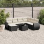 8-teiliges Gartensofa-Set mit schwarzen Polstern aus synthetischem Rattan. von , Gartensets - Ref: Foro24-3254043, Preis: 494...