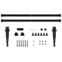 Kit mini puerta corredera de armario acero carbono 183 cm de vidaXL, Marcos de puertas - Ref: Foro24-148021, Precio: 28,69 €,...