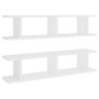 Wall shelves 2 units plywood white 90x18x20 cm by , Shelves and shelves - Ref: Foro24-807196, Price: 31,47 €, Discount: %