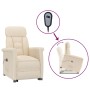 Electric reclining armchair in beige microfiber by , Armchairs - Ref: Foro24-3124575, Price: 219,36 €, Discount: %