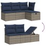 6-piece garden furniture set with gray synthetic rattan cushions by , Garden sets - Ref: Foro24-3264406, Price: 419,63 €, Dis...