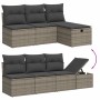 Garden sofa set 8 pieces and gray synthetic rattan cushions by , Garden sets - Ref: Foro24-3264446, Price: 558,52 €, Discount: %