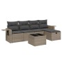 6-piece garden furniture set with gray synthetic rattan cushions by , Garden sets - Ref: Foro24-3263786, Price: 408,10 €, Dis...