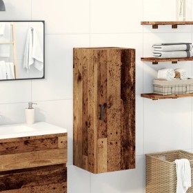 Aged engineered wood wall cabinet 34.5x34x90 cm by , Sideboards - Ref: Foro24-857334, Price: 52,78 €, Discount: %