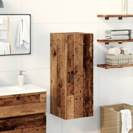 Aged engineered wood wall cabinet 34.5x34x90 cm by , Sideboards - Ref: Foro24-857334, Price: 52,93 €, Discount: %