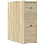 Narrow bathroom cabinet with Sonoma oak wood and wheels. by , Lockers and storage cabinets - Ref: Foro24-855288, Price: 75,89...