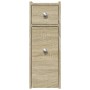 Narrow bathroom cabinet with Sonoma oak wood and wheels. by , Lockers and storage cabinets - Ref: Foro24-855288, Price: 75,89...