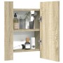 Bathroom cabinet mirror with LED light Sonoma oak 40x12x45 cm | Foro24|Onlineshop| Casa, Jardín y Más Foro24.es