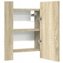 Bathroom cabinet mirror with LED light Sonoma oak 40x12x45 cm | Foro24|Onlineshop| Casa, Jardín y Más Foro24.es