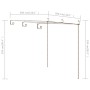 Antique brown garden pergola 3x3x2.5 m iron by vidaXL, Pergolas, arches and garden trellises - Ref: Foro24-313997, Price: 119...