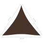 Toldo de vela triangular tela Oxford marrón 4,5x4,5x4,5 m de vidaXL, Sombrillas - Ref: Foro24-135838, Precio: 30,43 €, Descue...