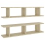 Wall shelves 2 units plywood Sonoma oak 90x18x20 cm by , Shelves and shelves - Ref: Foro24-807199, Price: 35,40 €, Discount: %