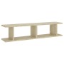 Wall shelves 2 units plywood Sonoma oak 90x18x20 cm by , Shelves and shelves - Ref: Foro24-807199, Price: 35,40 €, Discount: %