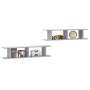 Wall shelves 2 units plywood gray concrete 90x18x20 cm by , Shelves and shelves - Ref: Foro24-807200, Price: 34,82 €, Discoun...