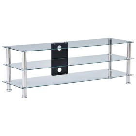 TV stand made of transparent tempered glass, 120x40x40 cm by , TV Furniture - Ref: Foro24-280094, Price: 130,98 €, Discount: %