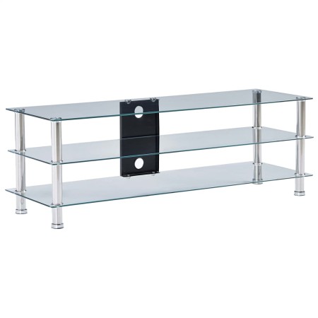 TV stand made of transparent tempered glass, 120x40x40 cm by , TV Furniture - Ref: Foro24-280094, Price: 144,80 €, Discount: %