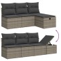 Garden sofa set 8 pieces and gray synthetic rattan cushions by , Garden sets - Ref: Foro24-3263226, Price: 512,99 €, Discount: %