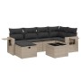 7-piece garden sofa set with gray PE rattan cushions by , Garden sets - Ref: Foro24-3263806, Price: 471,55 €, Discount: %