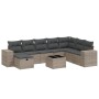 Set de muebles de jardín 9 pzas y cojines ratán sintético gris de , Conjuntos de jardín - Ref: Foro24-3264526, Precio: 617,25...