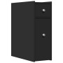 Narrow bathroom cabinet with wheels, engineered wood, black | Foro24|Onlineshop| Casa, Jardín y Más Foro24.es