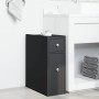 Narrow bathroom cabinet with wheels, engineered wood, black | Foro24|Onlineshop| Casa, Jardín y Más Foro24.es