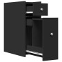 Narrow bathroom cabinet with wheels, engineered wood, black | Foro24|Onlineshop| Casa, Jardín y Más Foro24.es