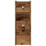 Narrow bathroom cabinet with aged wood and wheels | Foro24|Onlineshop| Casa, Jardín y Más Foro24.es