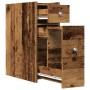 Narrow bathroom cabinet with aged wood and wheels | Foro24|Onlineshop| Casa, Jardín y Más Foro24.es