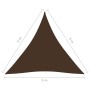 Toldo de vela triangular tela Oxford marrón 5x5x5 m de vidaXL, Sombrillas - Ref: Foro24-135840, Precio: 41,93 €, Descuento: %