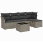 Set de muebles de jardín 6 pzas y cojines ratán sintético gris by , Garden sets - Ref: Foro24-3263146, Price: 369,58 €, Disco...