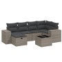 Set de sofás de jardín 7 piezas con cojines ratán PE gris by , Garden sets - Ref: Foro24-3264426, Price: 488,73 €, Discount: %