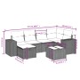 7-piece garden sofa set with gray PE rattan cushions by , Garden sets - Ref: Foro24-3264426, Price: 491,05 €, Discount: %