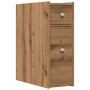 Narrow oak artisan wooden bathroom cabinet with wheels | Foro24|Onlineshop| Casa, Jardín y Más Foro24.es