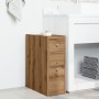 Narrow oak artisan wooden bathroom cabinet with wheels | Foro24|Onlineshop| Casa, Jardín y Más Foro24.es