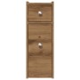 Narrow oak artisan wooden bathroom cabinet with wheels | Foro24|Onlineshop| Casa, Jardín y Más Foro24.es